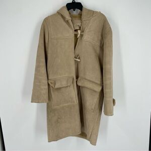 Appraisal Women’s Faux Fur Lined Button Front Hoodie Winter Jacket size M